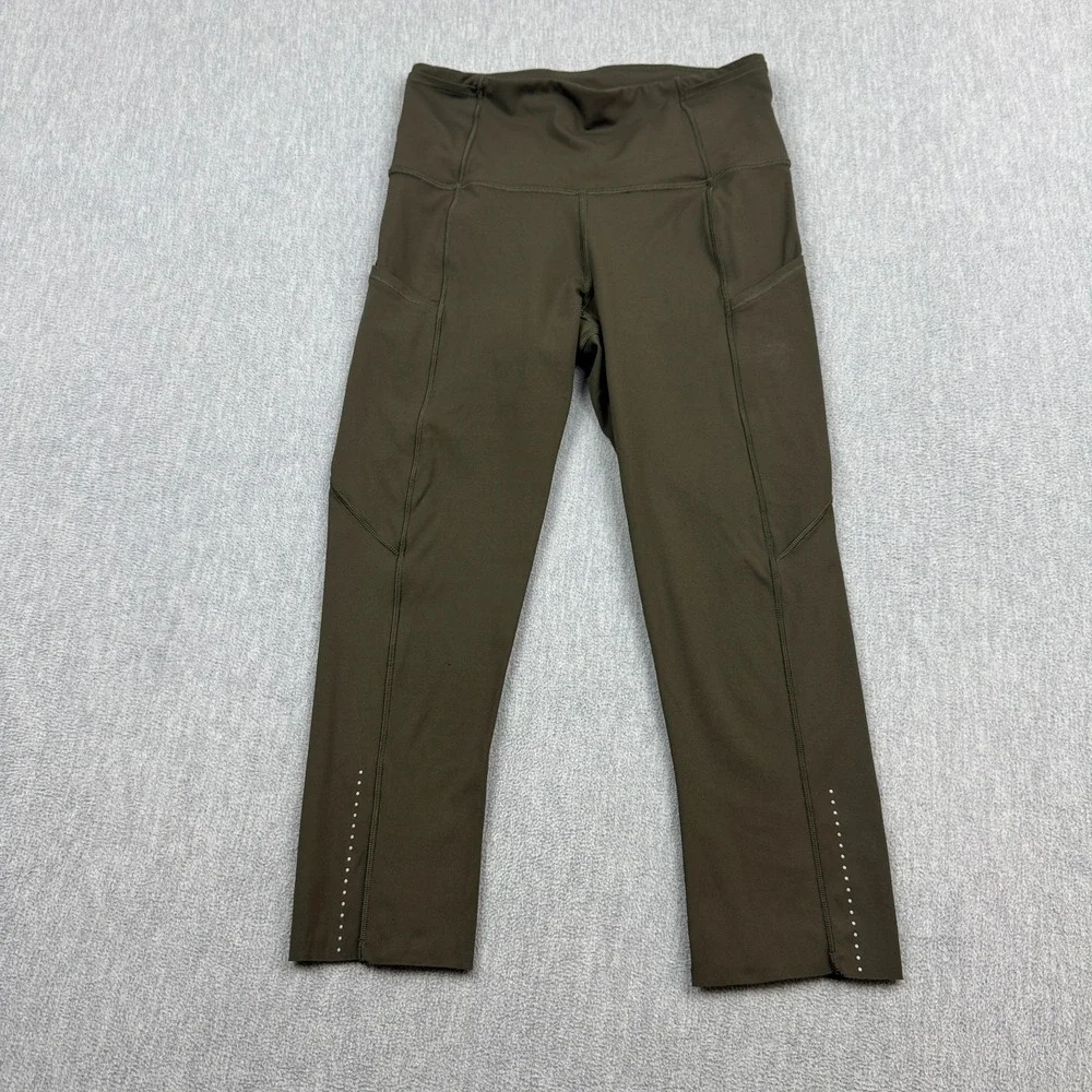 Lululemon Leggings Womens 4 Olive Green Fast Free Cropped 19